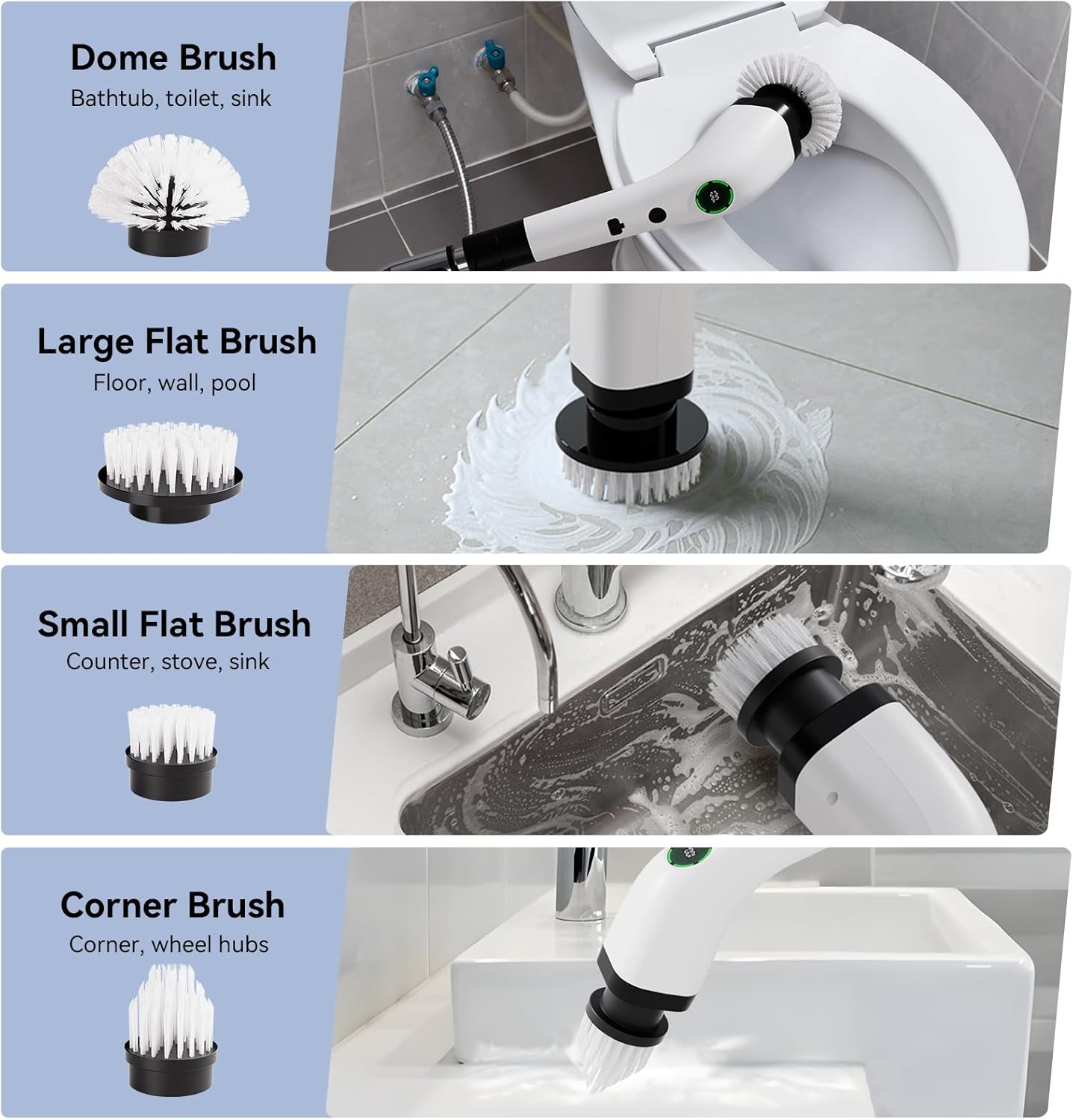 Electric Cleaning Brush (JY-6010) فرشاة التنظيف الكهربائية JY-6010 – فرشاة تنظيف دوّارة لاسلكية متعددة الاستخدامات ✨