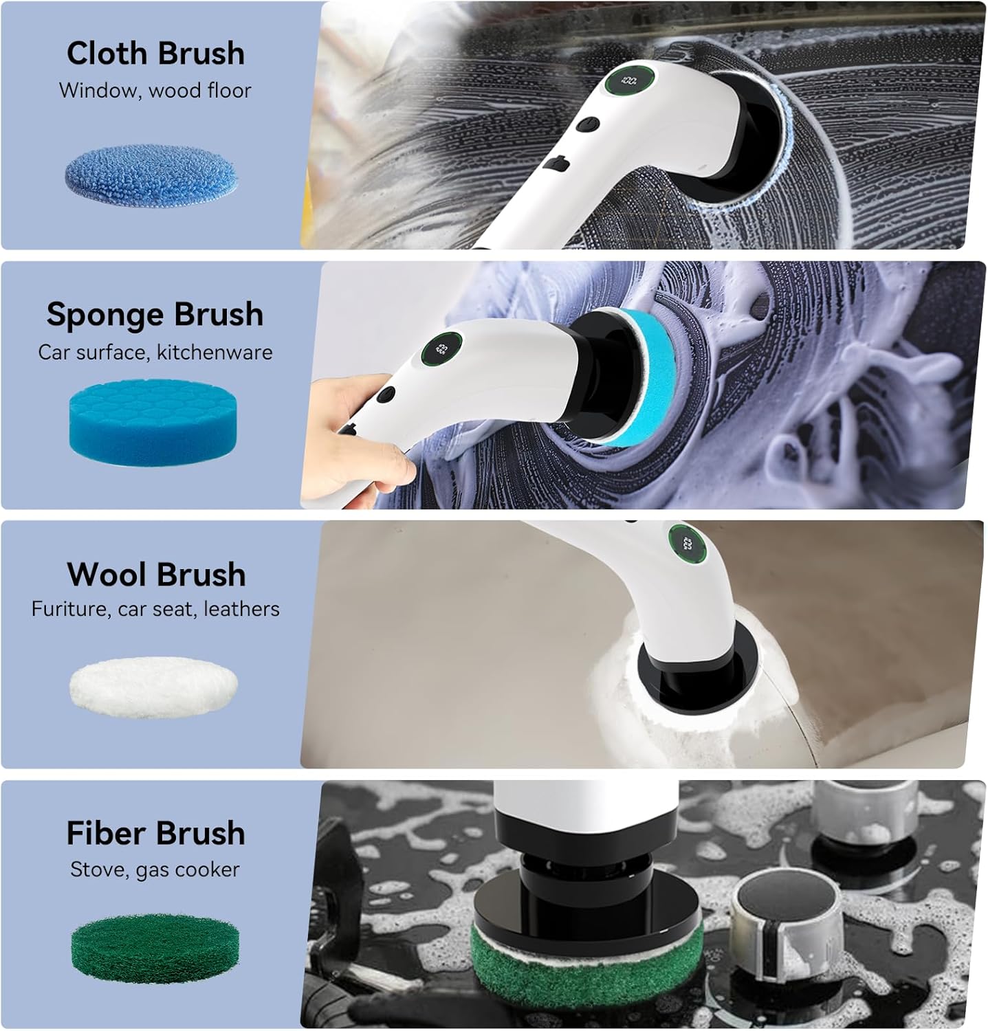 Electric Cleaning Brush (JY-6010) فرشاة التنظيف الكهربائية JY-6010 – فرشاة تنظيف دوّارة لاسلكية متعددة الاستخدامات ✨