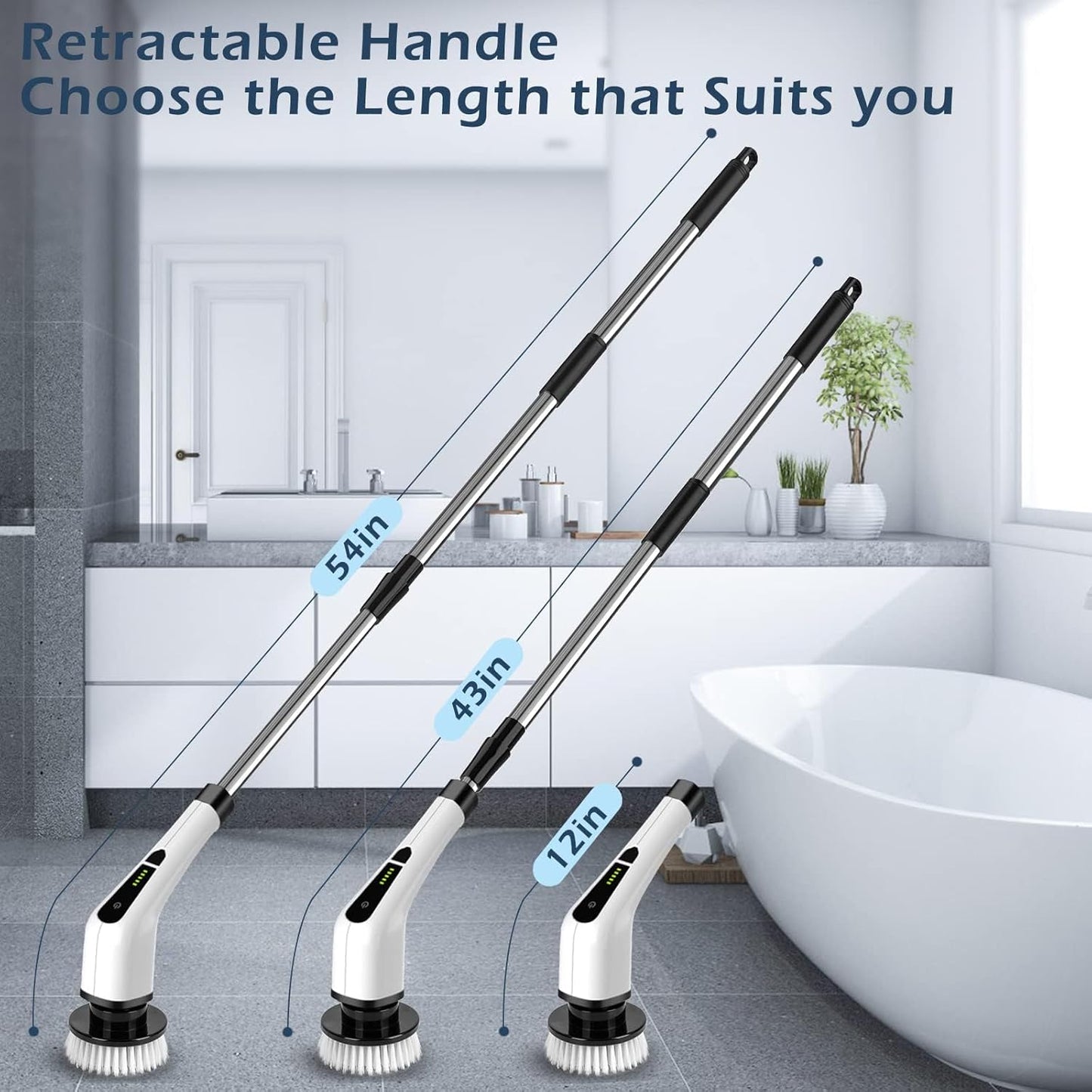 Electric Cleaning Brush (JY-6010) فرشاة التنظيف الكهربائية JY-6010 – فرشاة تنظيف دوّارة لاسلكية متعددة الاستخدامات ✨