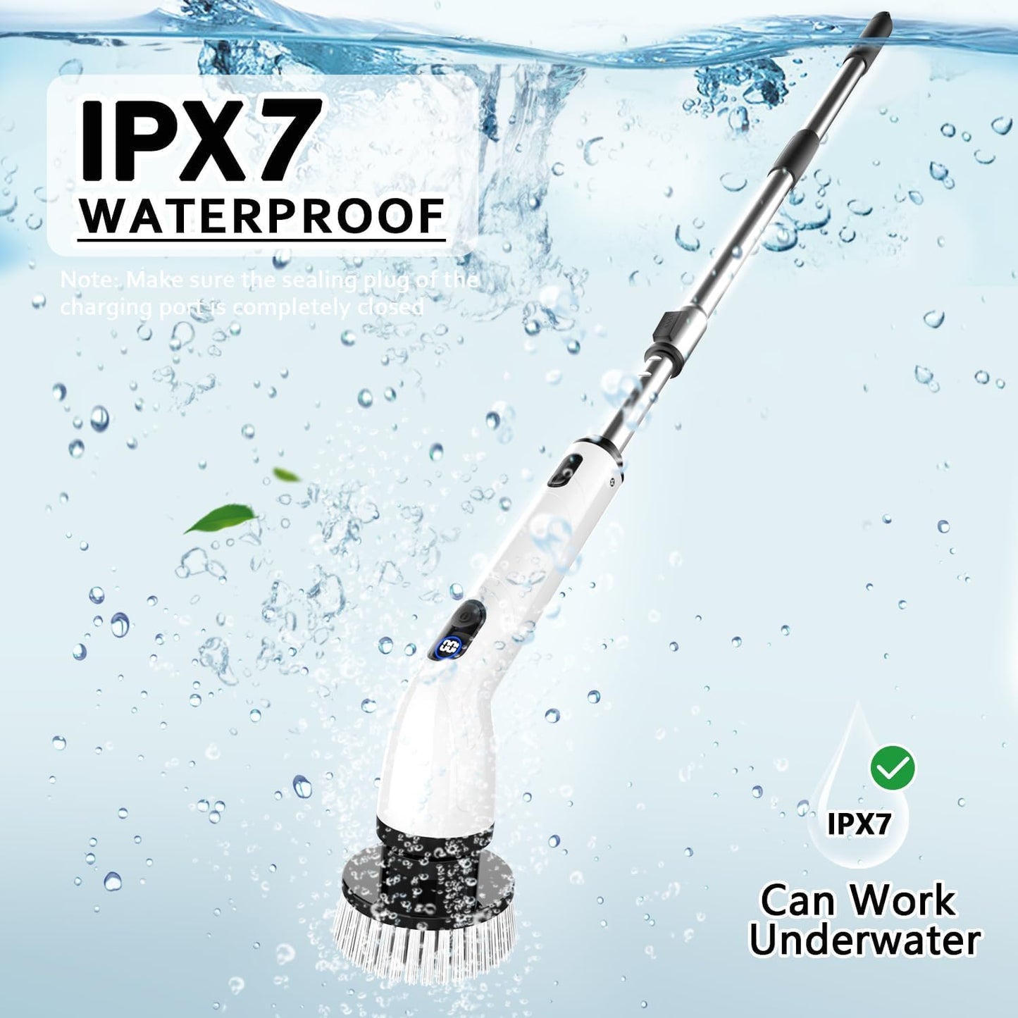 Electric Cleaning Brush (JY-6010) فرشاة التنظيف الكهربائية JY-6010 – فرشاة تنظيف دوّارة لاسلكية متعددة الاستخدامات ✨