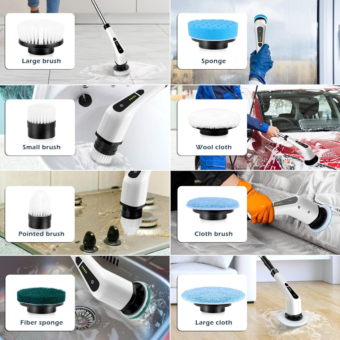 Electric Cleaning Brush (JY-6010) فرشاة التنظيف الكهربائية JY-6010 – فرشاة تنظيف دوّارة لاسلكية متعددة الاستخدامات ✨